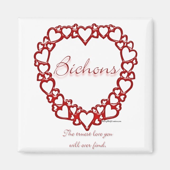 Bichon Frise True Love Magnet (Front)