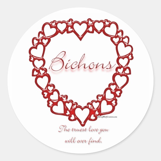 Bichon Frise True Love - Sticker (Front)