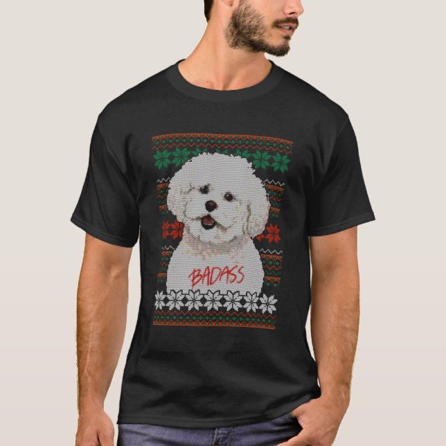 Bichon Frise Ugly Christmas Sweater Design (Front)