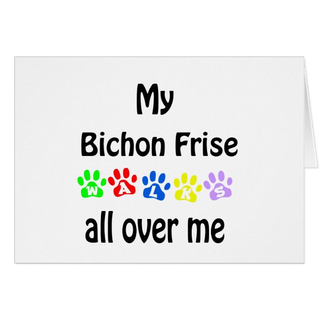 Bichon Frise Walks Design (Front Horizontal)