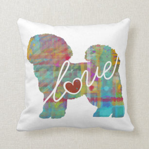 Bichon Frise Watercolor Cushion