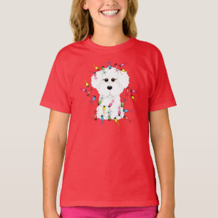 Bichon Frise with Christmas Lights T-Shirt