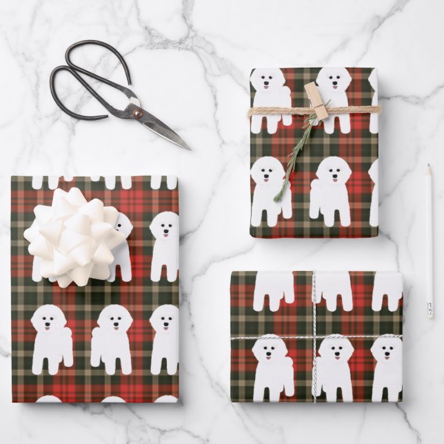 Bichon Frise Wrapping Paper Sheets (Front)