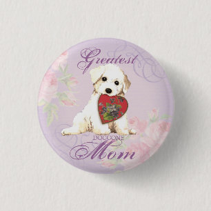 Bichon Heart Mom 3 Cm Round Badge