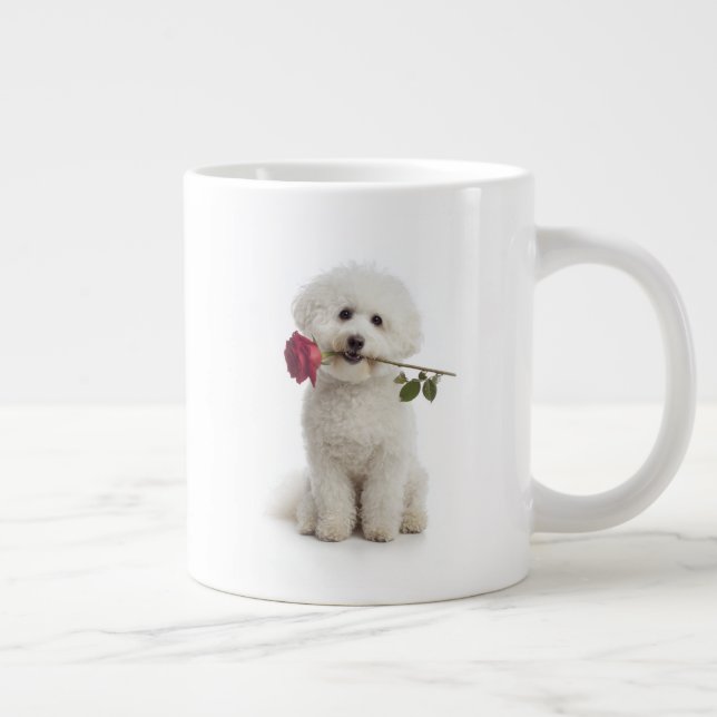 Bichon Love Large Coffee Mug (Right)