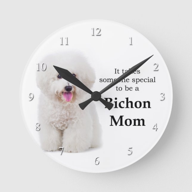 Bichon Mum Clock (Front)