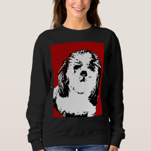 Bichon Poodle Black And White Sweatshirt