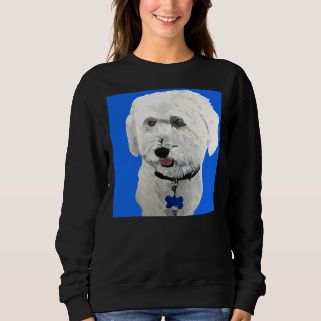 Bichon Poodle Blue Sweatshirt (Front)
