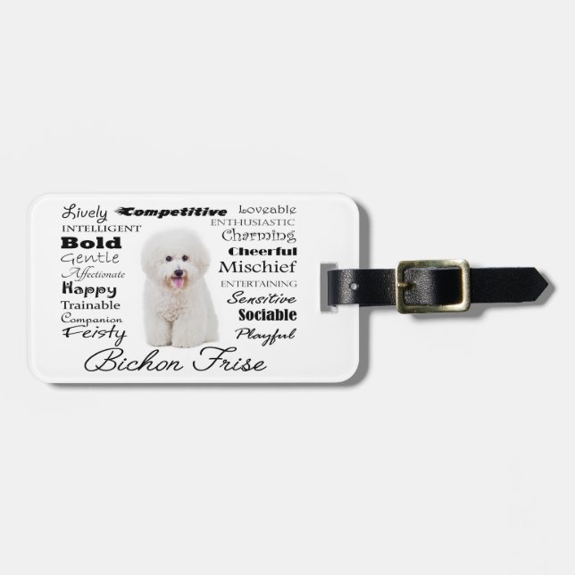 Bichon Traits Luggage Tag (Front Horizontal)