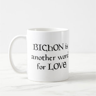 bichon word coffee mug