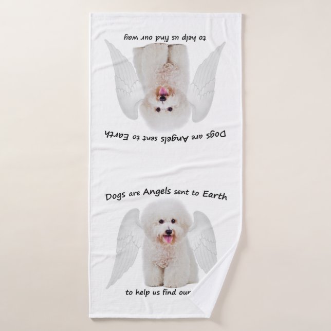 Bichons are Angels Bath Towel (Bath Towel)