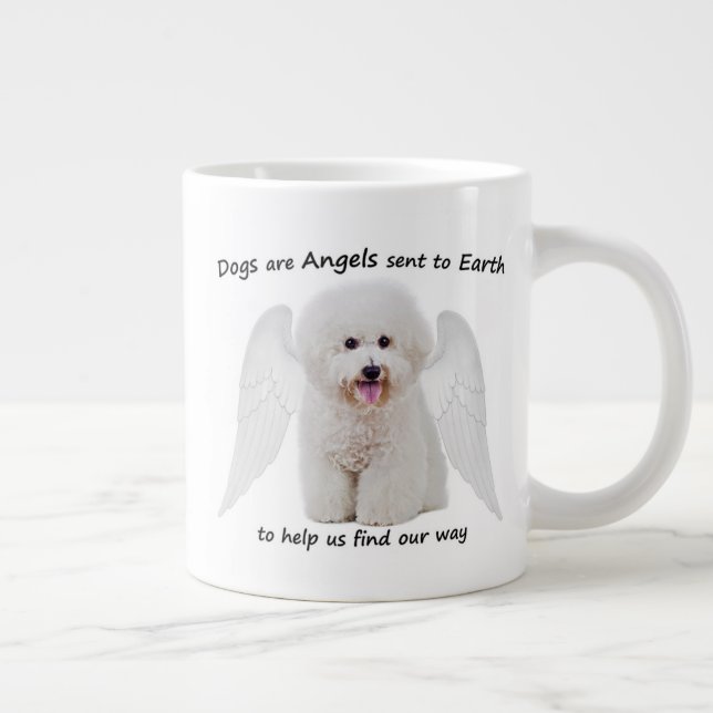 Bichons are Angels Jumbo Mug (Right)