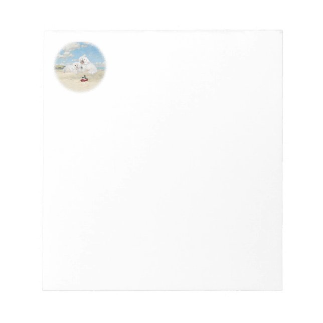 Bichons at the Beach Notepad (Front)