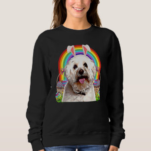 Bichons Frise Dog Easter Bunny Egg Hunt Sweatshirt