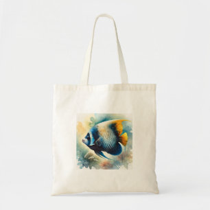 Bicolor Angelfish 120924AREF103 - Watercolor Tote Bag
