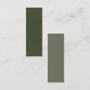 Bicolor Moss Green Flat Loyalty Cards – Customise