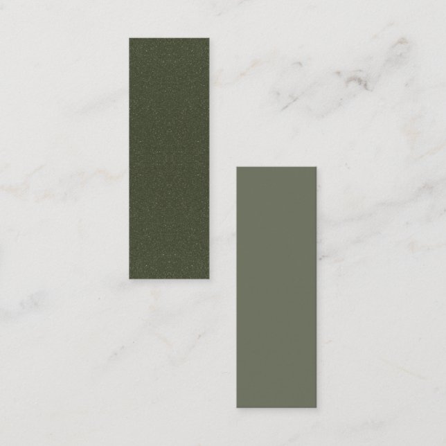 Bicolor Moss Green Flat Loyalty Cards – Customise (Front/Back)