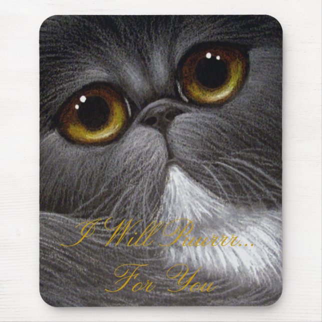 BICOLOR PERSIAN CAT Mousepad (Front)