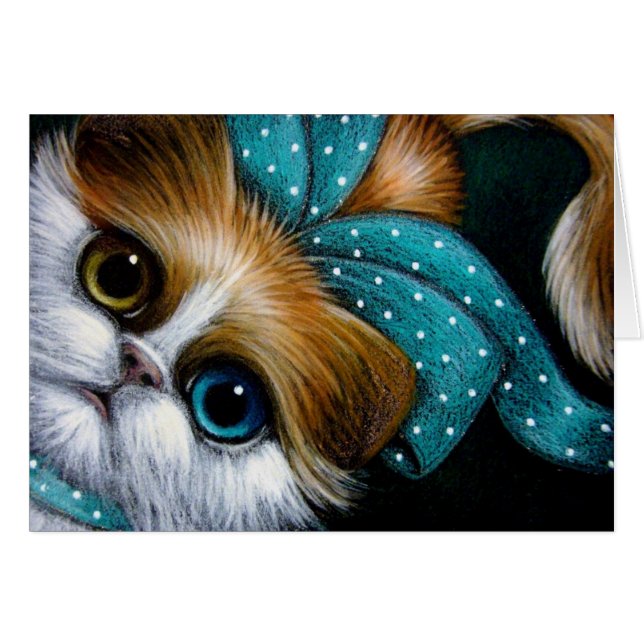 BICOLOR PERSIAN CAT YOUR GIFT Card (Front Horizontal)