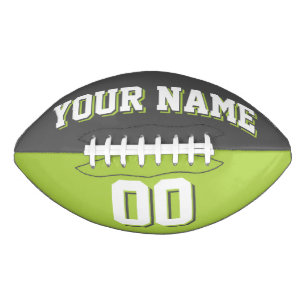 BICOLORED Dark Grey And Lime Green Custom Football