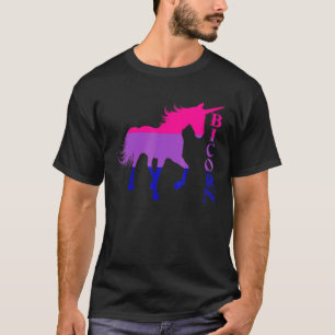 Bicorn Bisexual Flag Unicorn Lgbtq Bisexual Awaren T-Shirt