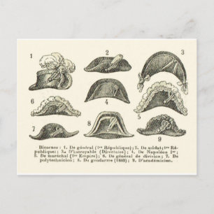 Bicorne hats postcard