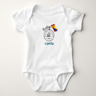 bicultural Venezuela + Spain "Arrived 2026" Baby Bodysuit