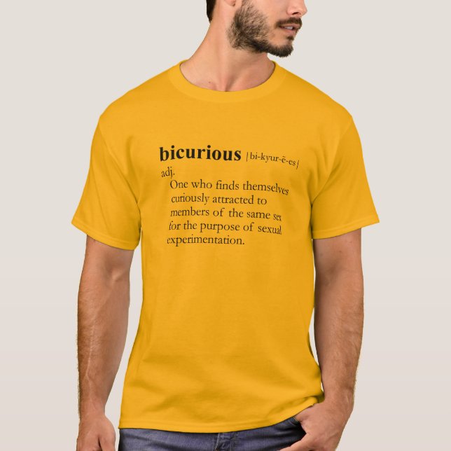 BICURIOUS T-SHIRT / Gay Slang T-shirt (Front)