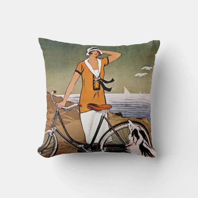 Bicycle Ad, 1925 Cushion (Front)