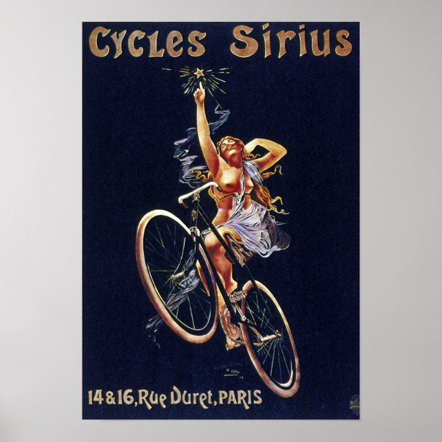 Bicycle Advertising Vintage Cycles Sirius Poster (Front)