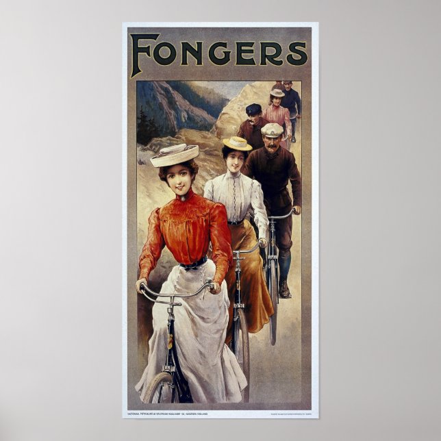 Bicycle Advertising Vintage Fongers Poster (Front)