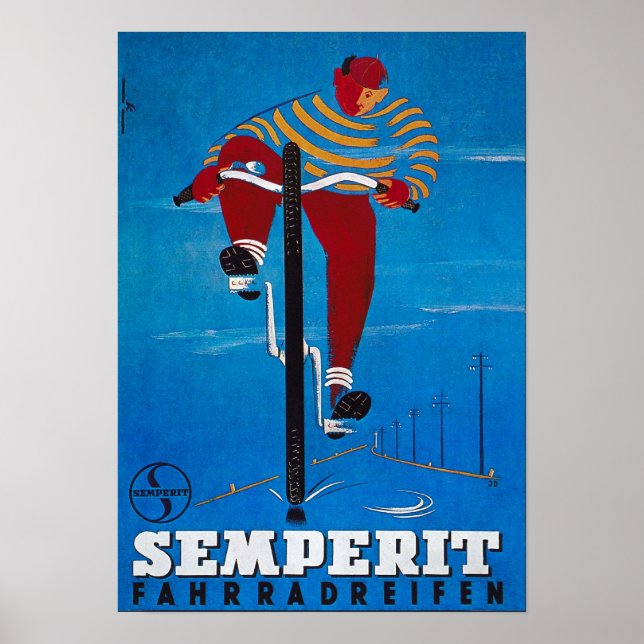 Bicycle Advertising Vintage Semperit Poster (Front)