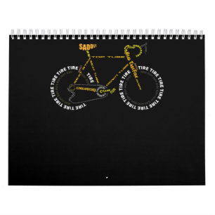 Bicycle Anatomy   Cute Cycling Is Life  Gift Calendar