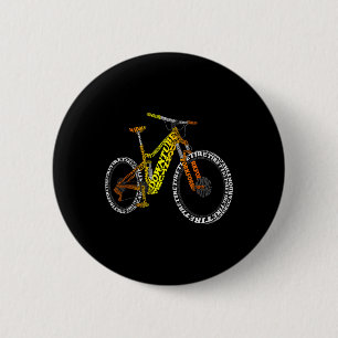 Bicycle Anatomy Mountain Bike Mtb Parts Funny Bike 6 Cm Round Badge