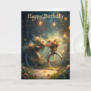 Bicycle and Flowers Card