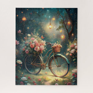 Bicycle and Flowers Jigsaw Puzzle