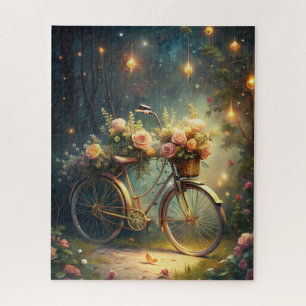 Bicycle and Flowers Jigsaw Puzzle