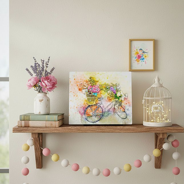 Bicycle and flowers  plaque (Creator Uploaded)