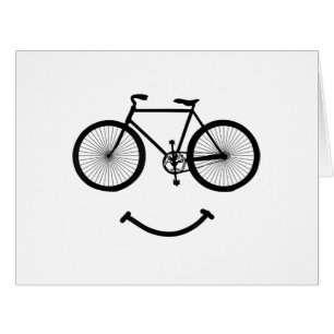 Bicycle and Smile T-Shirt Bicycling Tee Shirt Blac