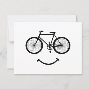 Bicycle and Smile T-Shirt Bicycling Tee Shirt Blac