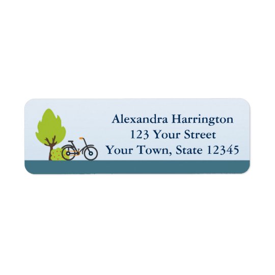 Bicycle and Trees, Address Label