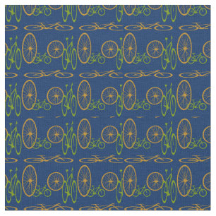 Bicycle and wheel pattern. fabric