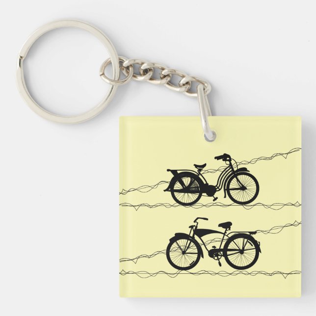 Bicycle Bicycle Black 1 Key Ring (Front)