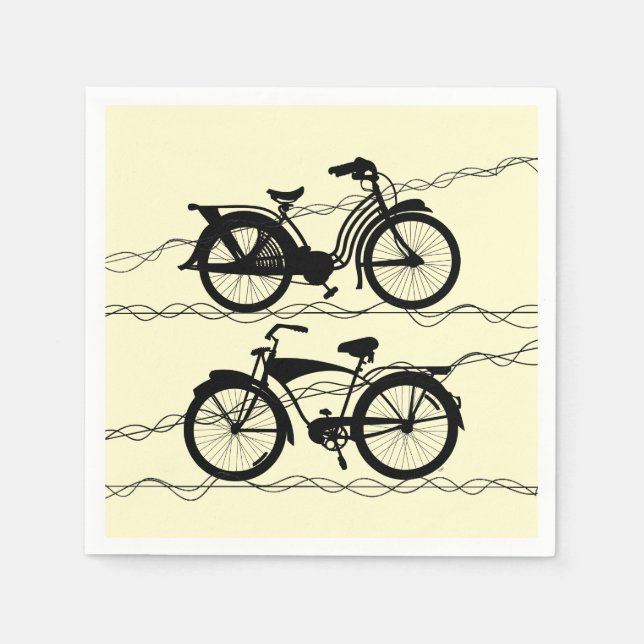 Bicycle Bicycle Black 1 Napkin (Front)