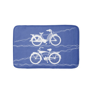 Bicycle Bicycle White Bath Mat