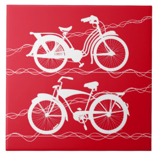 Bicycle Bicycle White Ceramic Tile