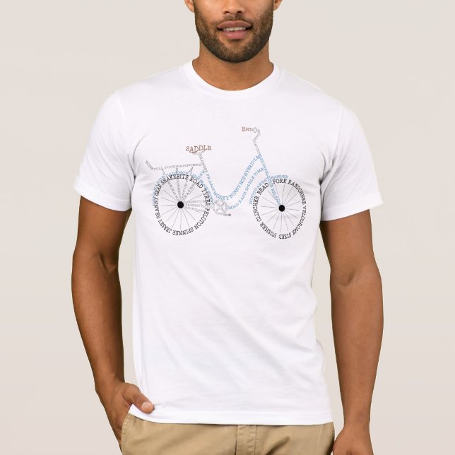 Bicycle Bike Biking Cycling Word Art  T-Shirt (Front)