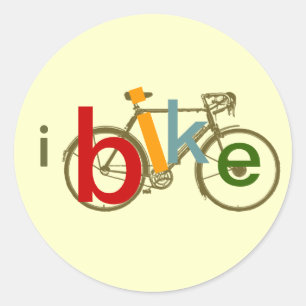 Bicycle . Bike / Ibike Classic Round Sticker