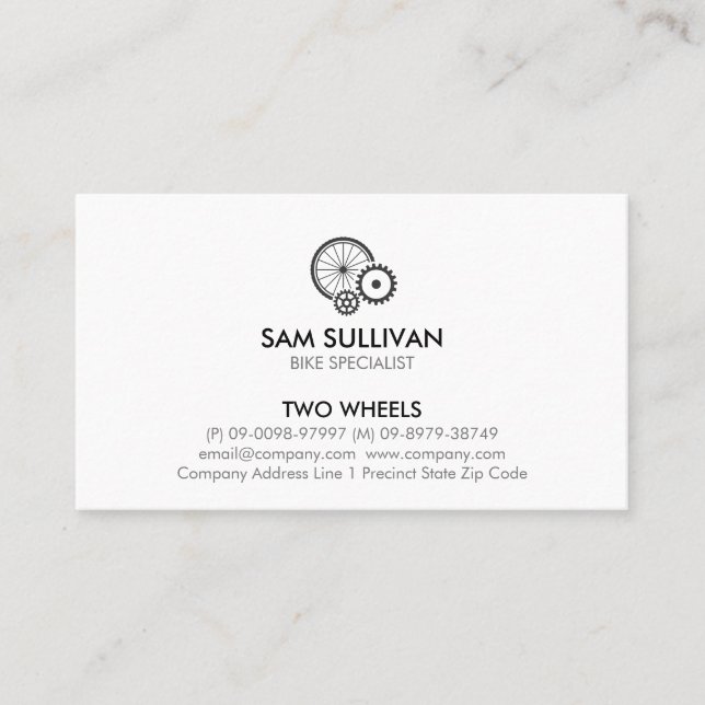 Bicycle Bike Repair Cyclist Business Card (Front)