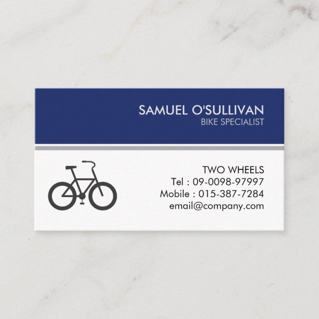 Bicycle Bike Repair Cyclist Business Card (Front)